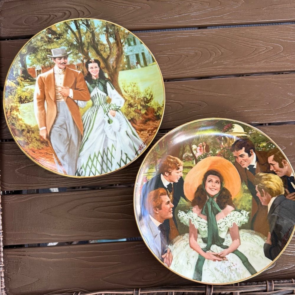 Gone With The Wind Golden Anniversary Series Decorative Plates 1988-1989